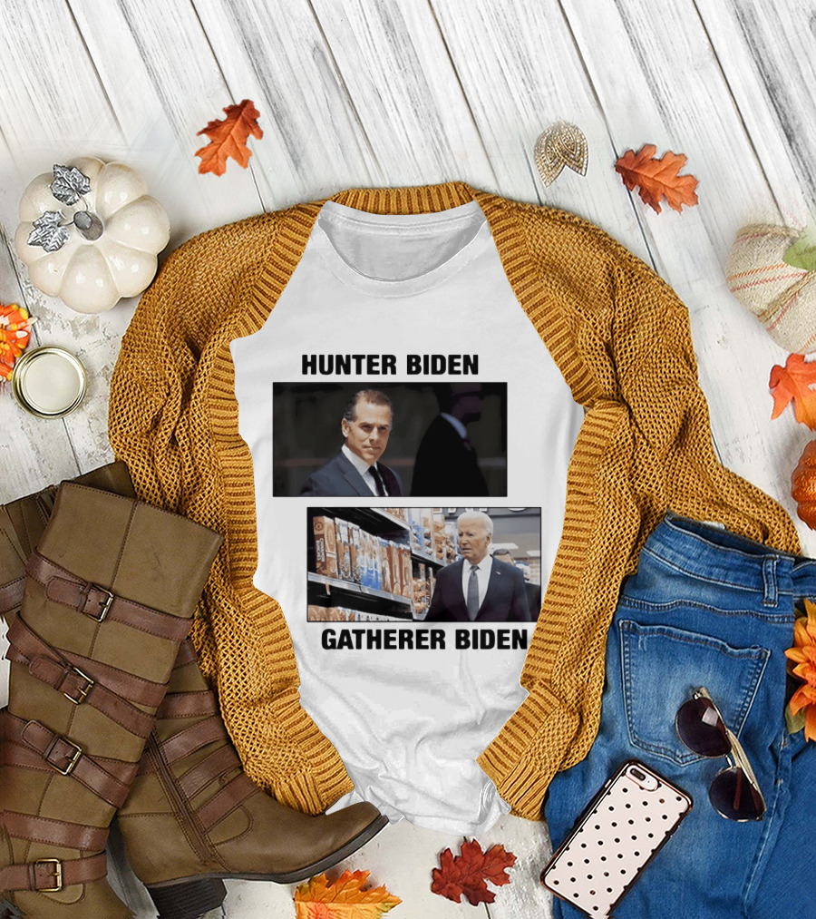Hunter Biden Gatherer Biden Humorous Political Parody Image T-Shirt