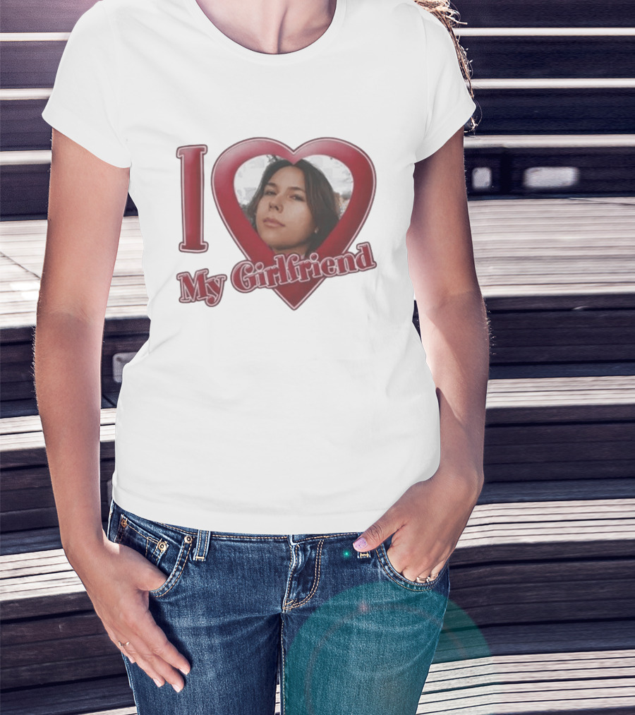 I Heart My Girlfriend Gigi Perez Photo Inside Heart T-Shirt