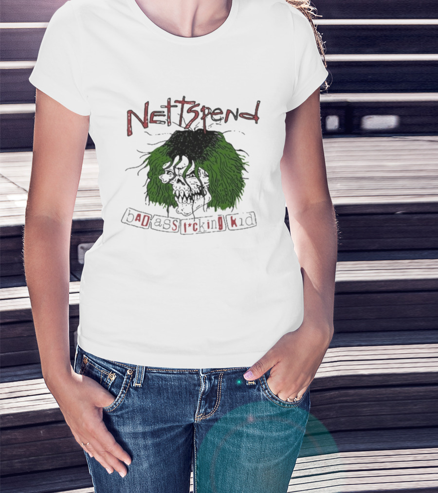 Nettspend Badassfuckingkid Grunge Skull Tour T-Shirt