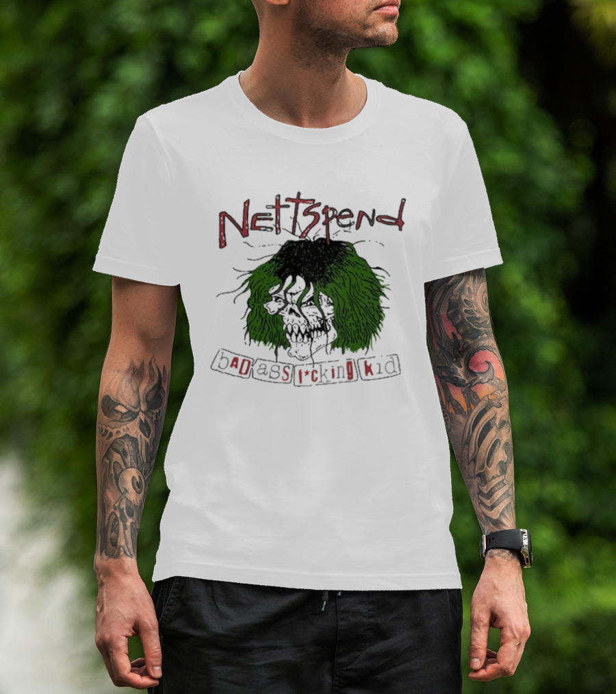 Nettspend Badassfuckingkid Grunge Skull Tour T-Shirt