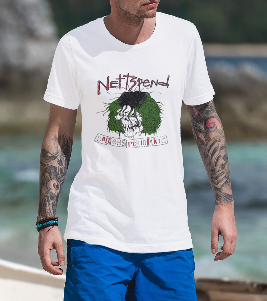 Nettspend Badassfuckingkid Grunge Skull Tour T-Shirt
