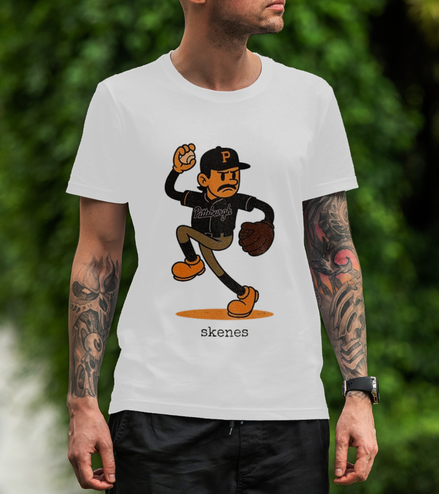 Paul Skenes Pittsburgh P Baseball MLB Cartoon Skenes T-Shirt