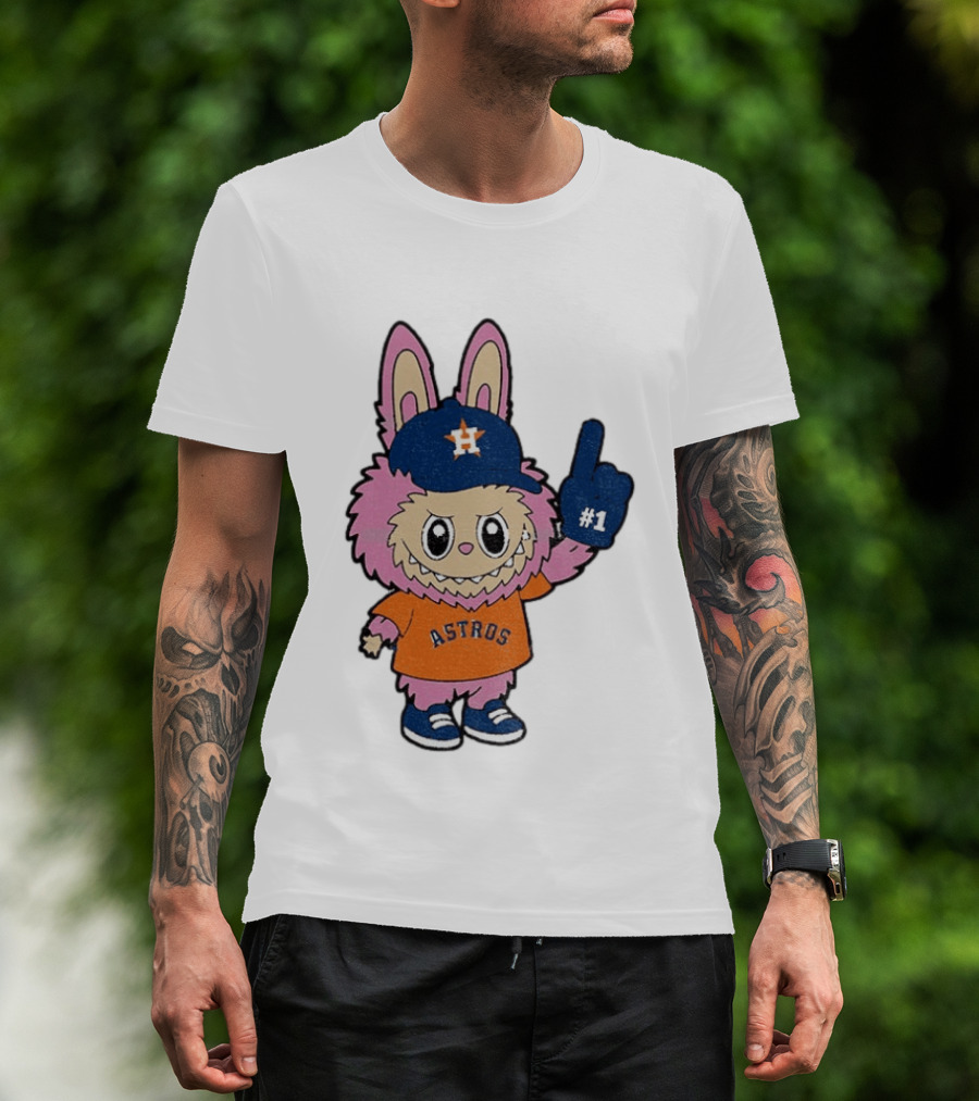 Labubu Astros 2025 Pink Houston MLB Baseball Sports T-Shirt