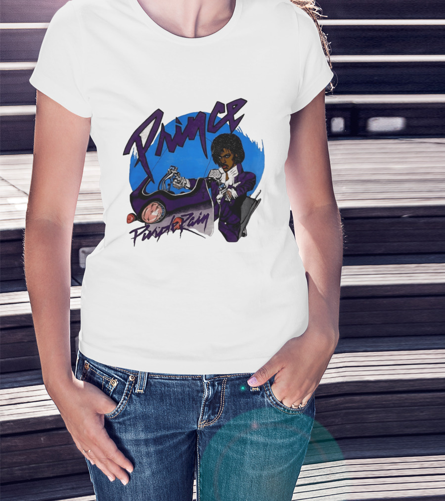 Prince Purple Rain Motorcycle 80s Music T-Shirt