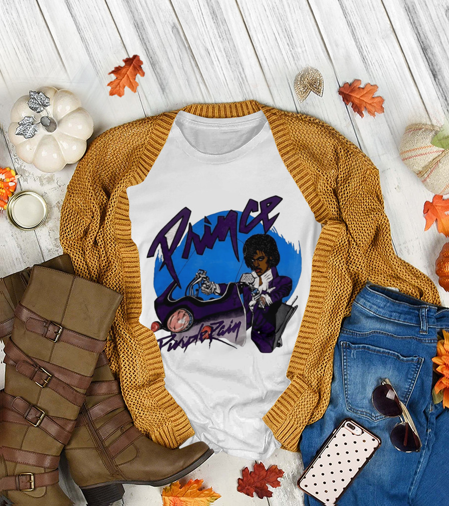 Prince Purple Rain Motorcycle 80s Music T-Shirt