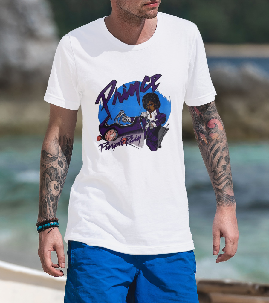 Prince Purple Rain Motorcycle 80s Music T-Shirt