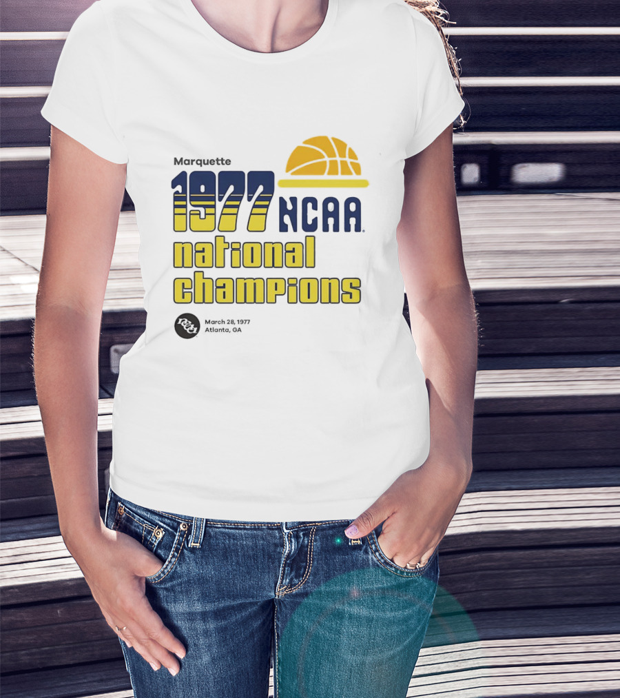 Marquette 1977 NCAA National Champions Basketball March 28_ASTRO_NY T-Shirt