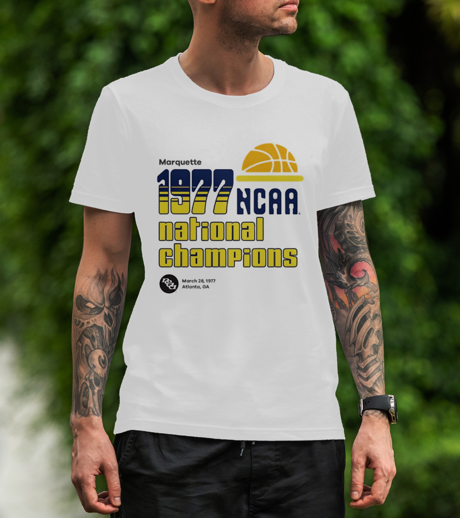 Marquette 1977 NCAA National Champions Basketball March 28_ASTRO_NY T-Shirt