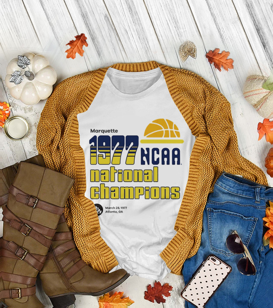 Marquette 1977 NCAA National Champions Basketball March 28_ASTRO_NY T-Shirt