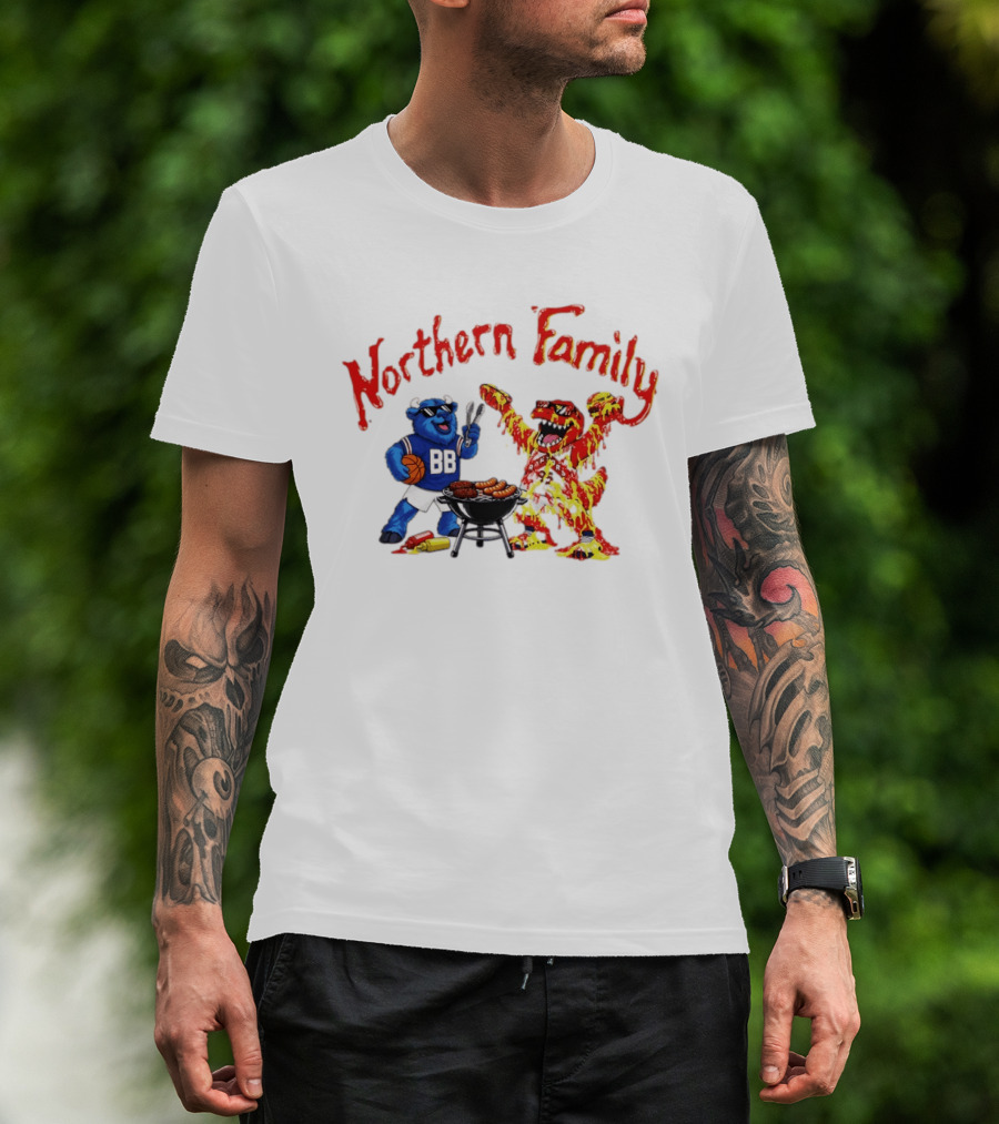 Northern Family BBQ Fun With Raptors And Buffalo Bills T-Shirt