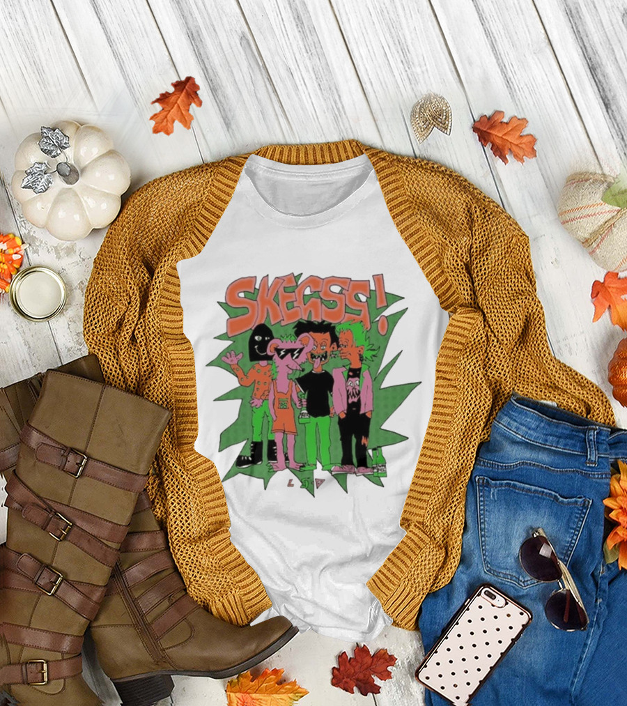 Skegss LSD Irvine Cartoon Characters Green T-Shirt
