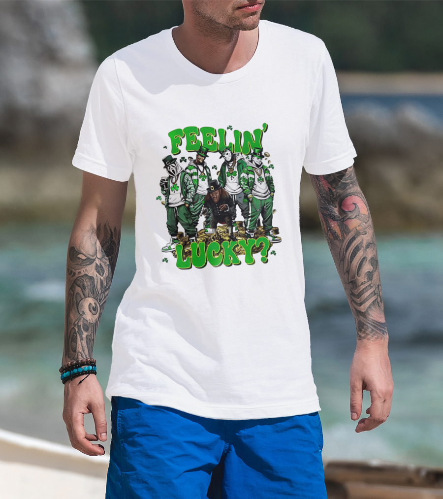 Feelin' Lucky Thug Life Movie Characters St. Patrick's Day T-Shirt