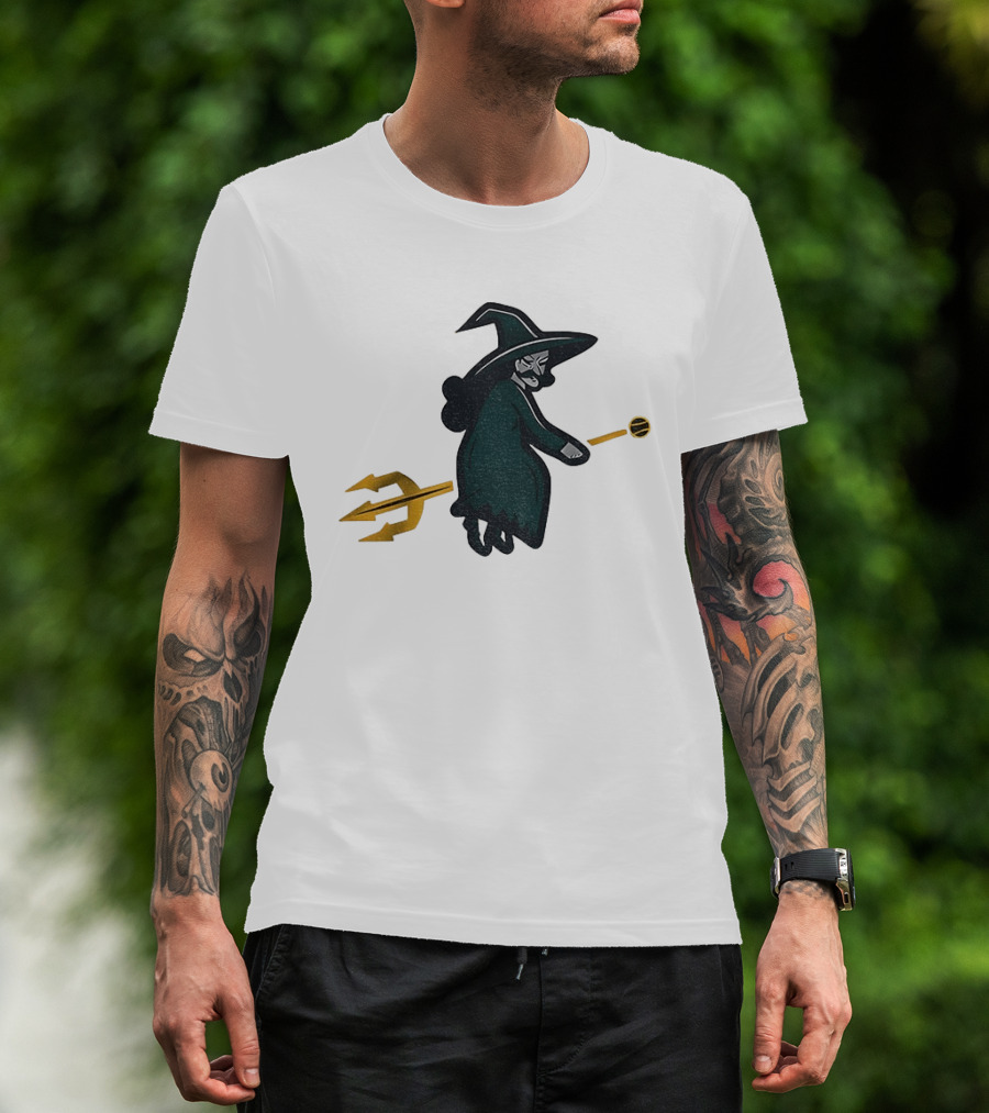 Witches Rally Seattle Mariners MLB Baseball 2025 Cartoon Trident Broomstick T-Shirt