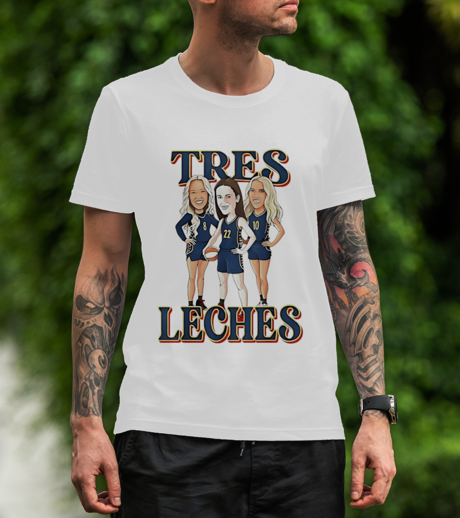 Tres Leches Basketball Players Team Cartoon Characters T-Shirt
