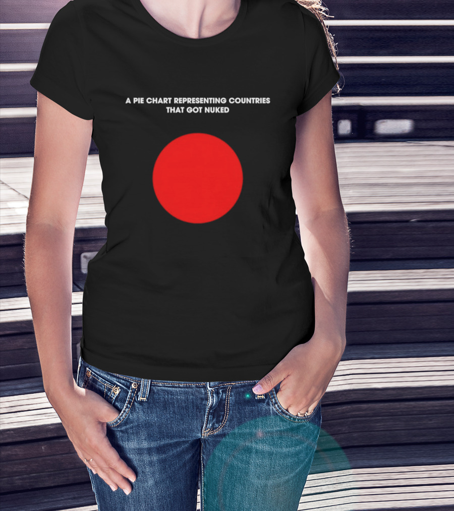 Pie Chart Japan Flag Nuked Countries T-Shirt