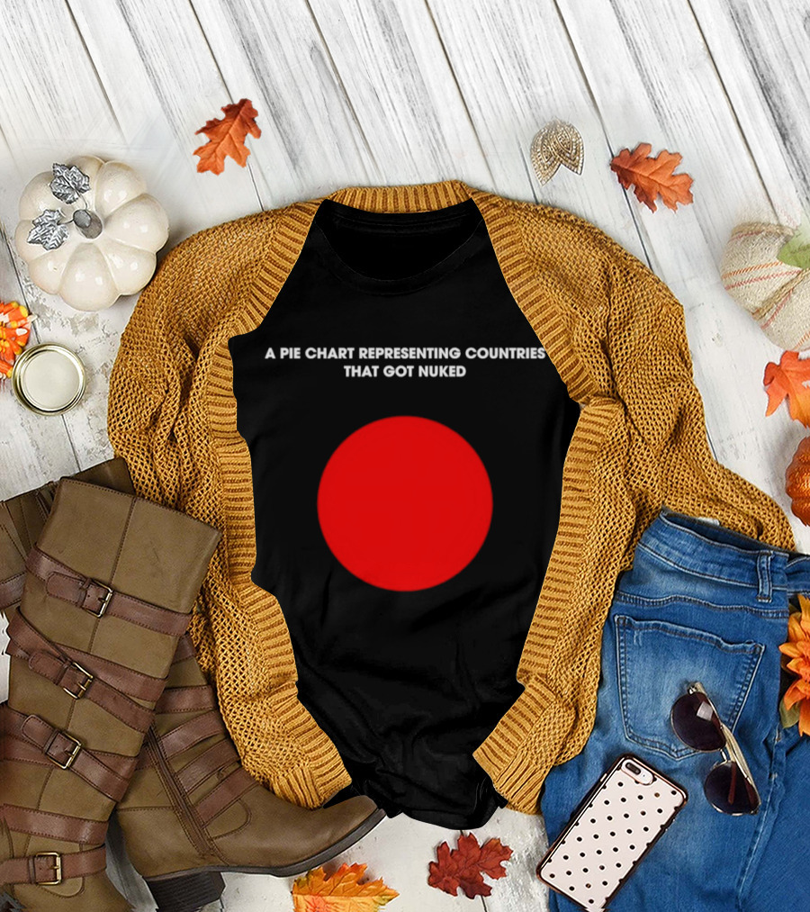 Pie Chart Japan Flag Nuked Countries T-Shirt