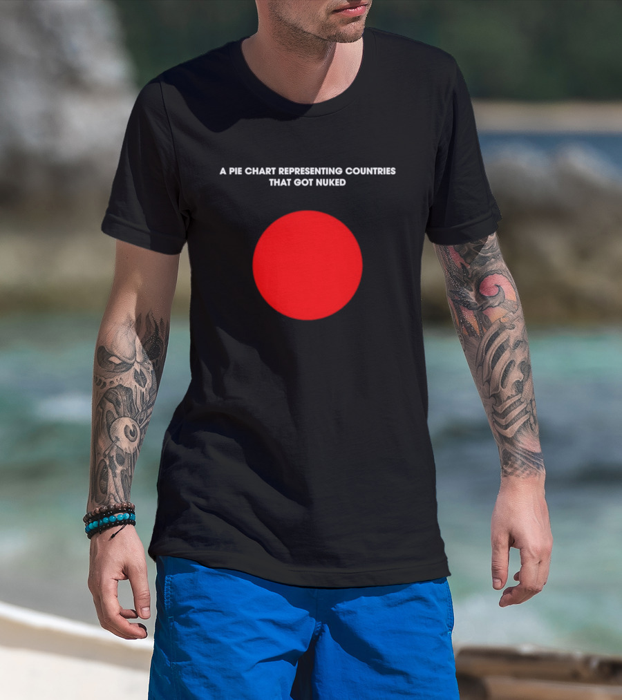 Pie Chart Japan Flag Nuked Countries T-Shirt