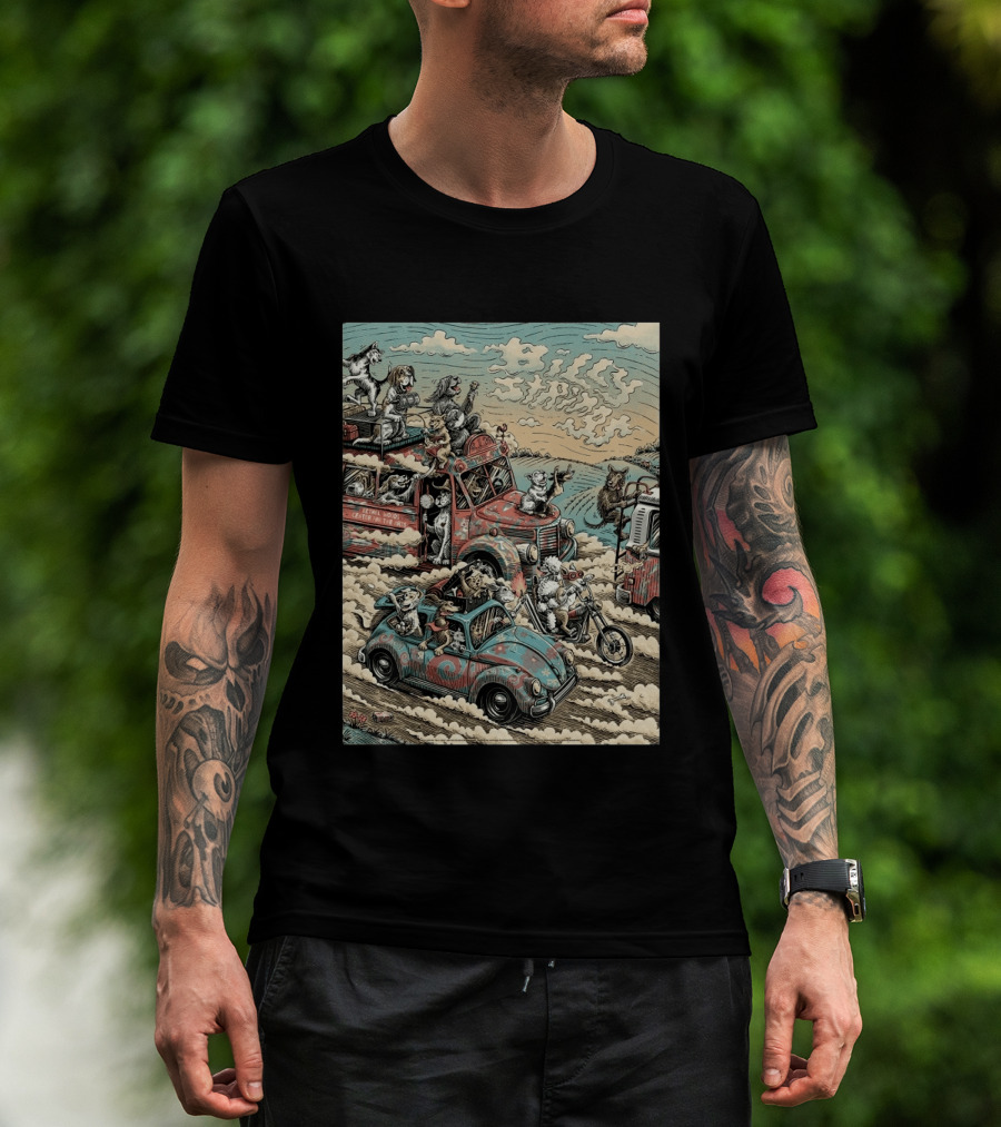 Billy Strings Bethel NY Event August 1 2026 Dylan Goldberger Bethel Woods Center Night 2 Psychedelic Animal Parade T-Shirt