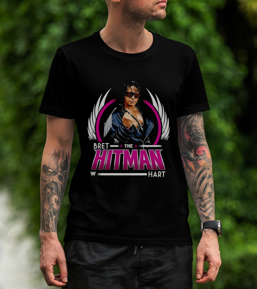Bret Hart The Hitman Wings WWE T-Shirt