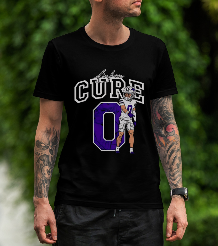 Kansas State University Linkon Cure 0 Football Player T-Shirt
