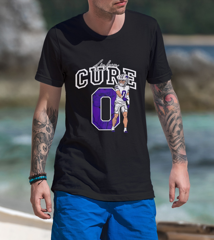 Kansas State University Linkon Cure 0 Football Player T-Shirt