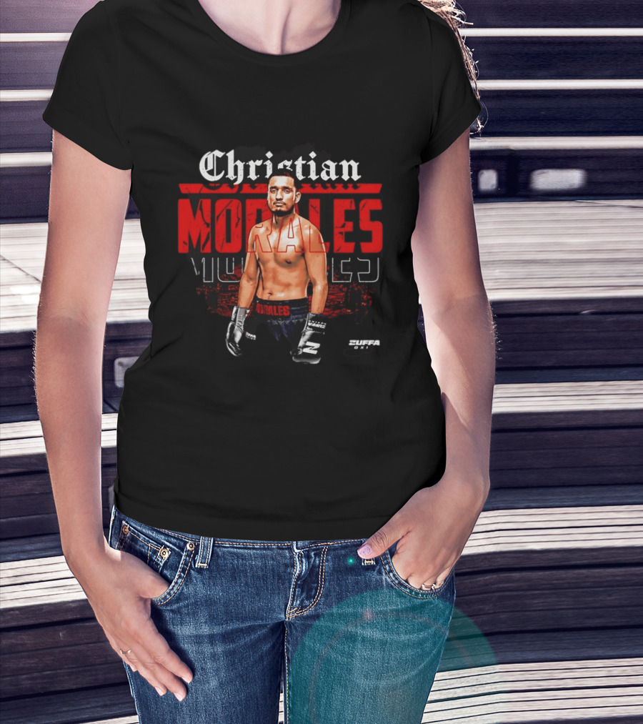 Christian Morales Zuffa Boxer With Boxing Gloves And Zuffa One T-Shirt