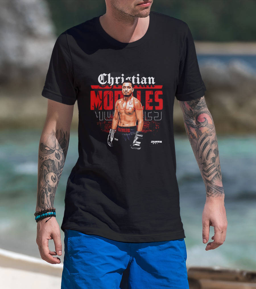 Christian Morales Zuffa Boxer With Boxing Gloves And Zuffa One T-Shirt