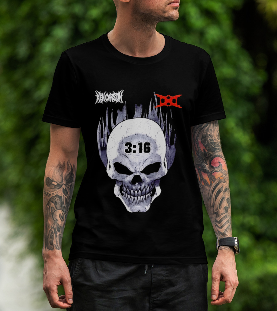Ken Carson 3:16 Skull Stone Cold Steve Austin WWE T-Shirt