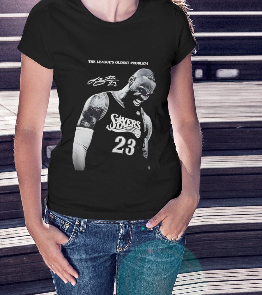 The League's Oldest Problem LeBron James Sixers 23 T-Shirt