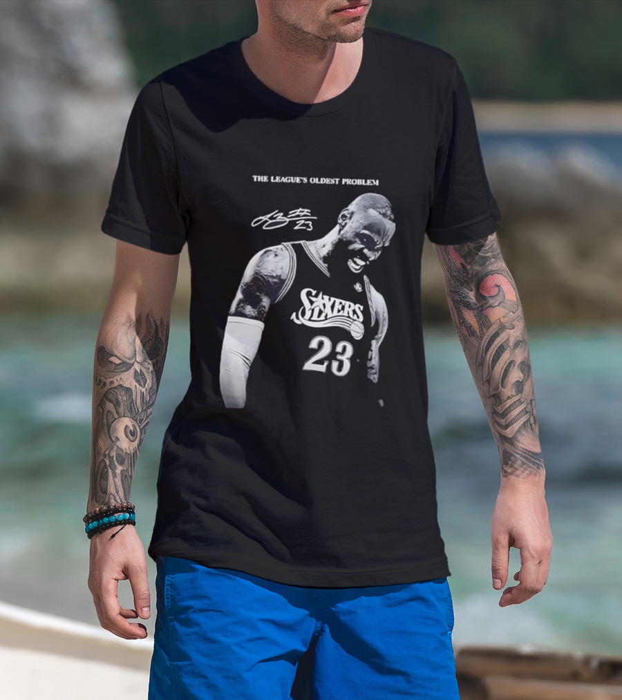 The League's Oldest Problem LeBron James Sixers 23 T-Shirt