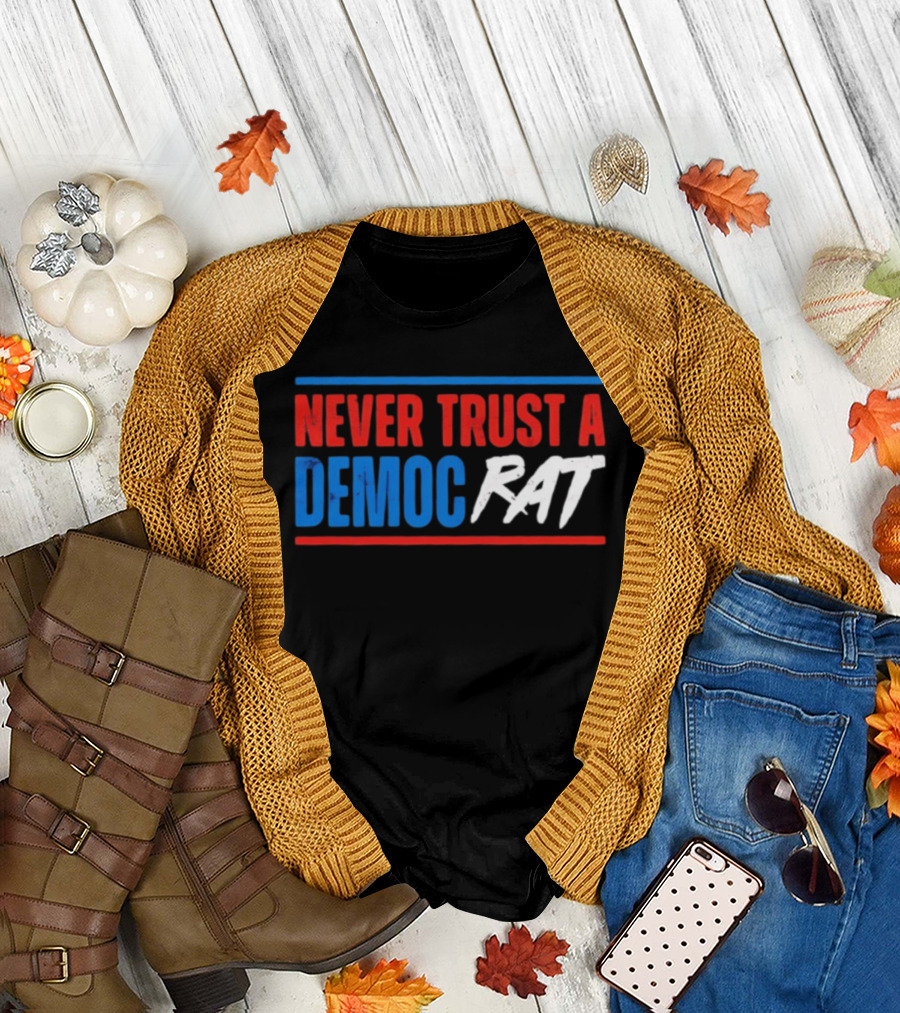 Never Trust A Democrat Political Rat T-Shirt