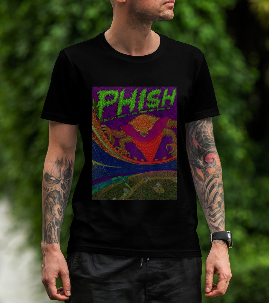 Phish July 31 August 1 2026 Fenway Park Boston MA Tetsunori Tawaraya LE T-Shirt