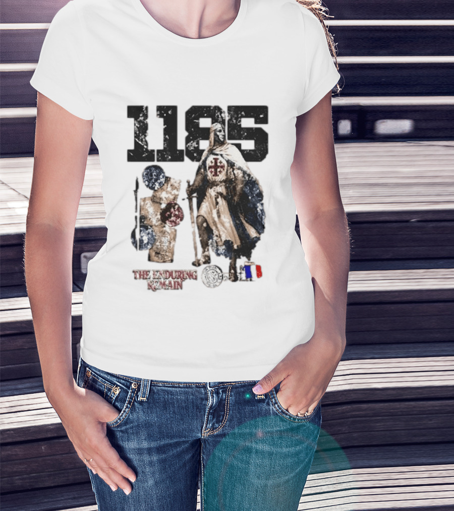 1185 The Enduring Remain Crusader Knight Templar Medieval History T-Shirt