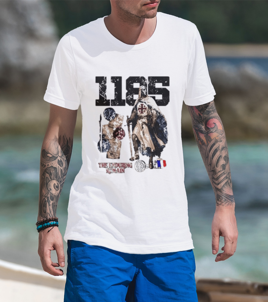 1185 The Enduring Remain Crusader Knight Templar Medieval History T-Shirt