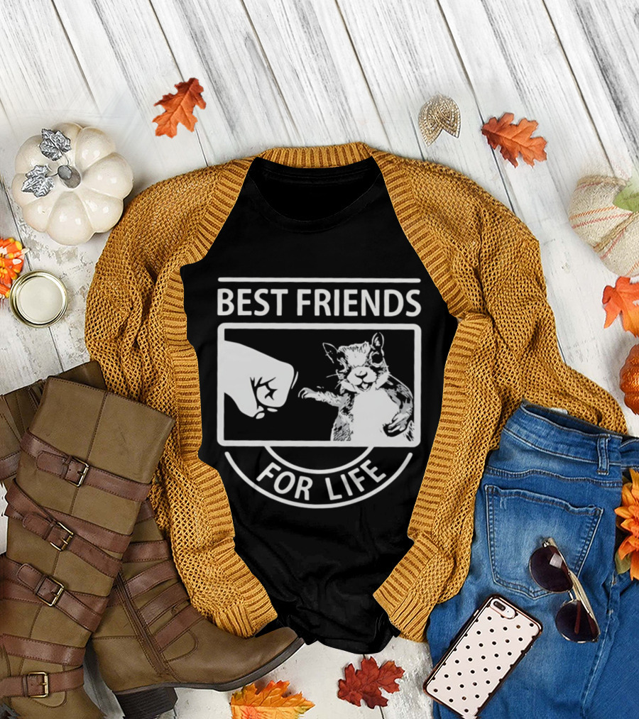 Best Friends For Life Squirrel Fist Bump T-Shirt
