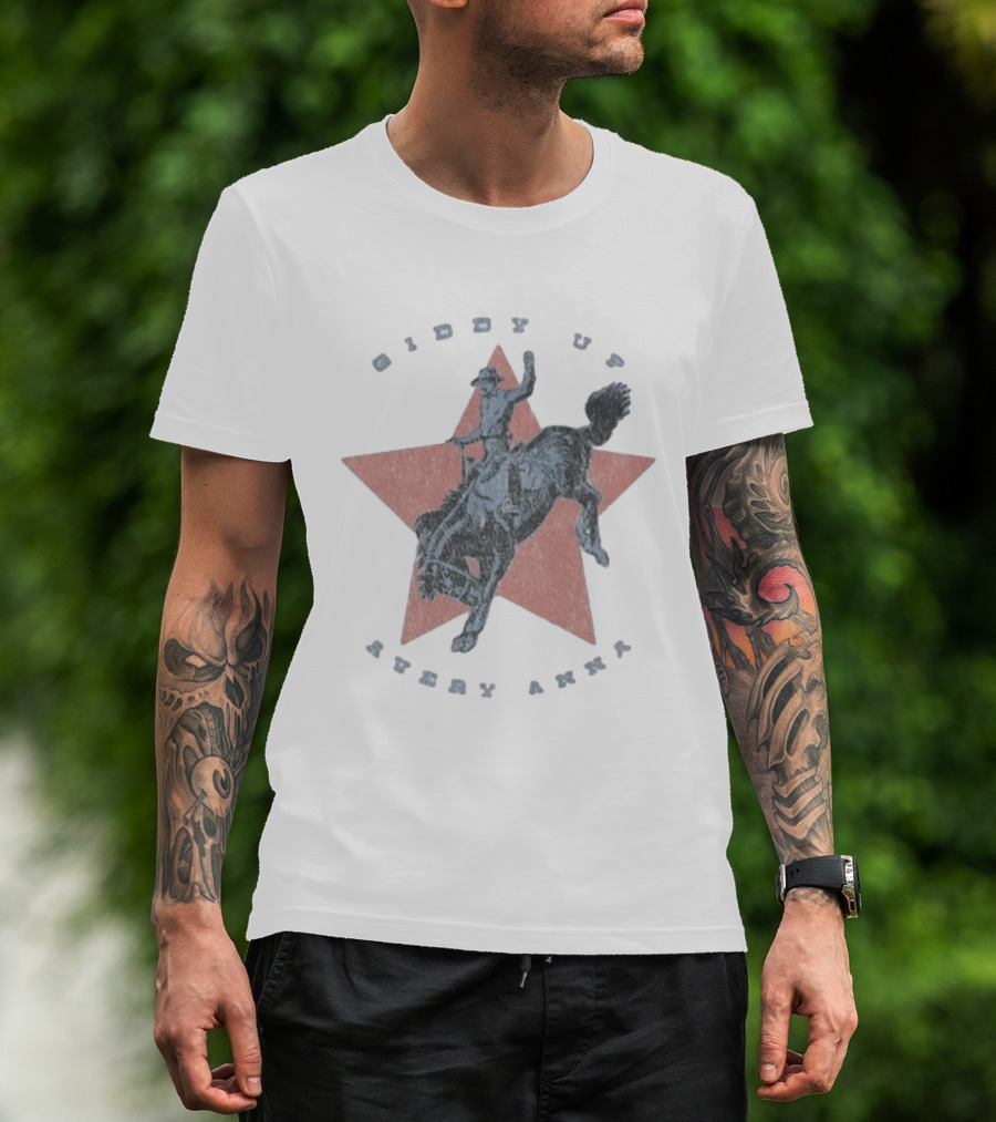 Giddy Up Avery Anna Star Rodeo Cowboy T-Shirt