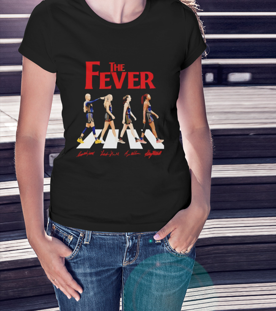 Indiana Fever Basketball Team Abbey Road Beatles T-Shirt