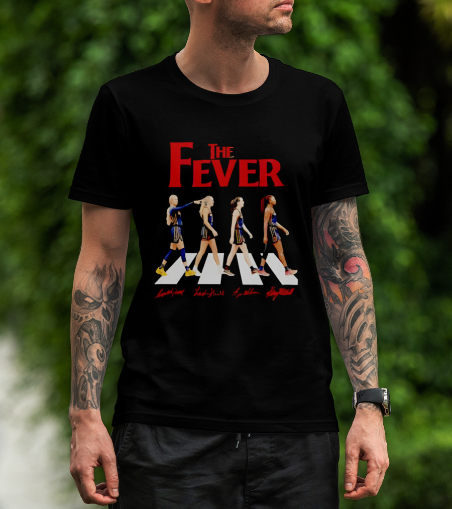 Indiana Fever Basketball Team Abbey Road Beatles T-Shirt