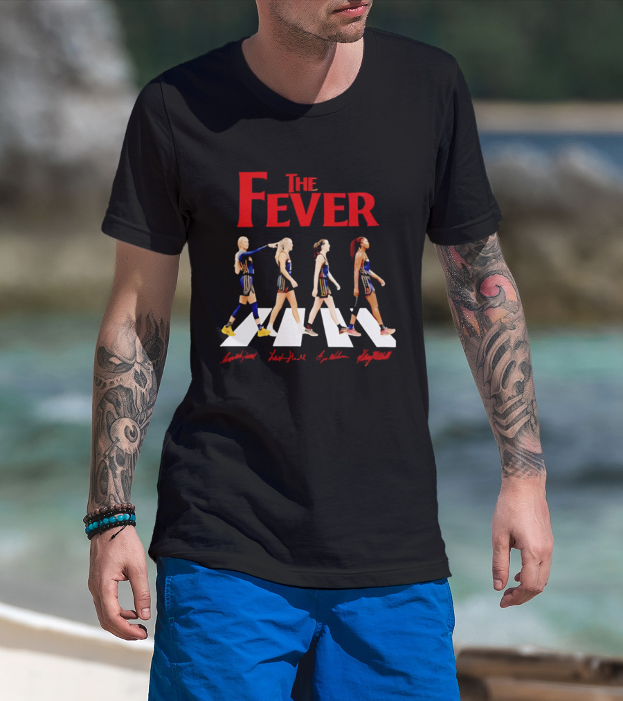 Indiana Fever Basketball Team Abbey Road Beatles T-Shirt