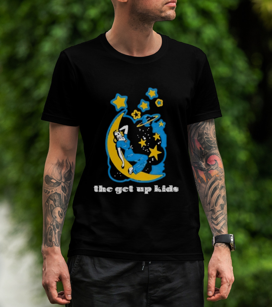 The Get Up Kids Woman On Crescent Moon With Stars T-Shirt