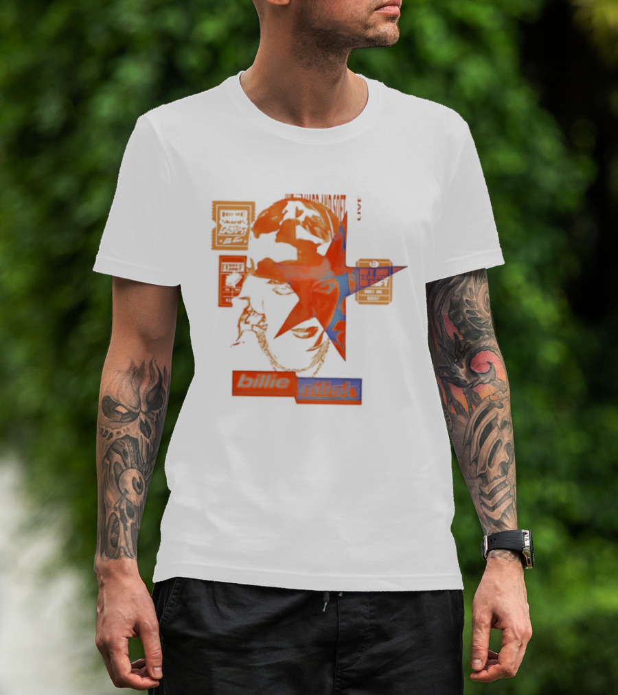 Billie Eilish Star Face Hit Me Hard T-Shirt