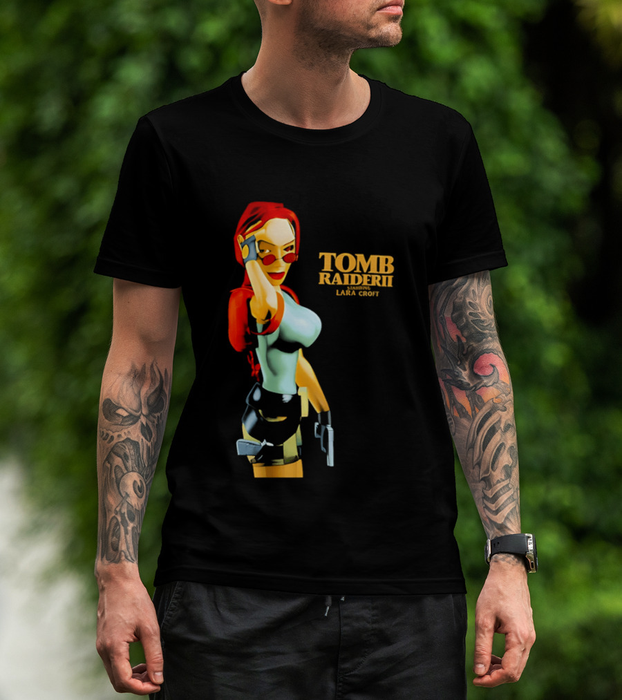 Lara Croft Tomb Raider II Starring Iconic Video Game T-Shirt