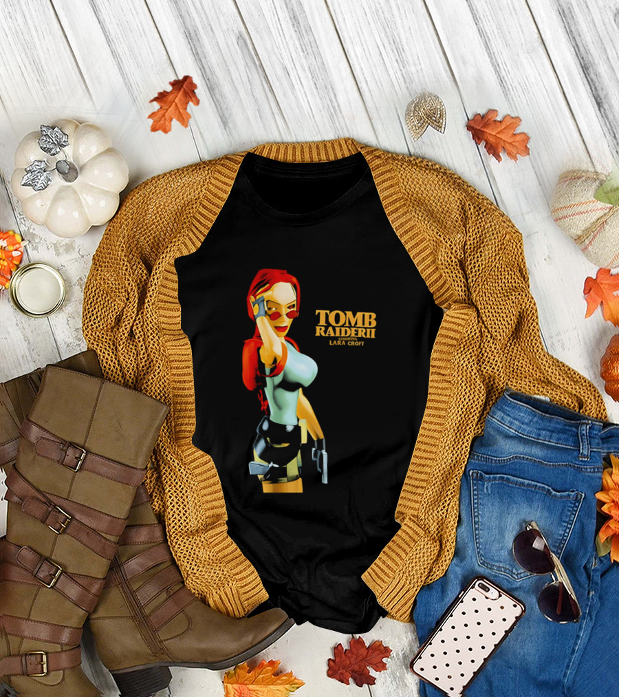 Lara Croft Tomb Raider II Starring Iconic Video Game T-Shirt