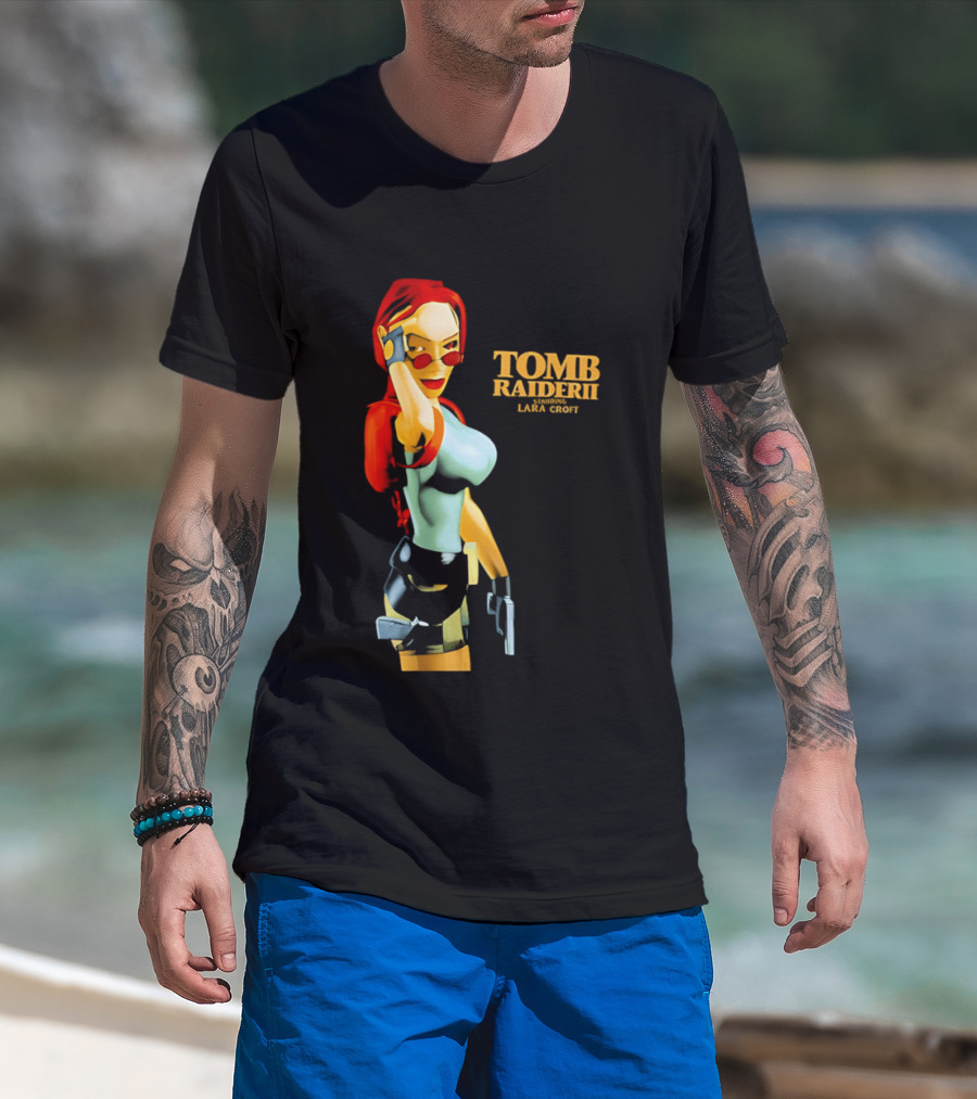 Lara Croft Tomb Raider II Starring Iconic Video Game T-Shirt