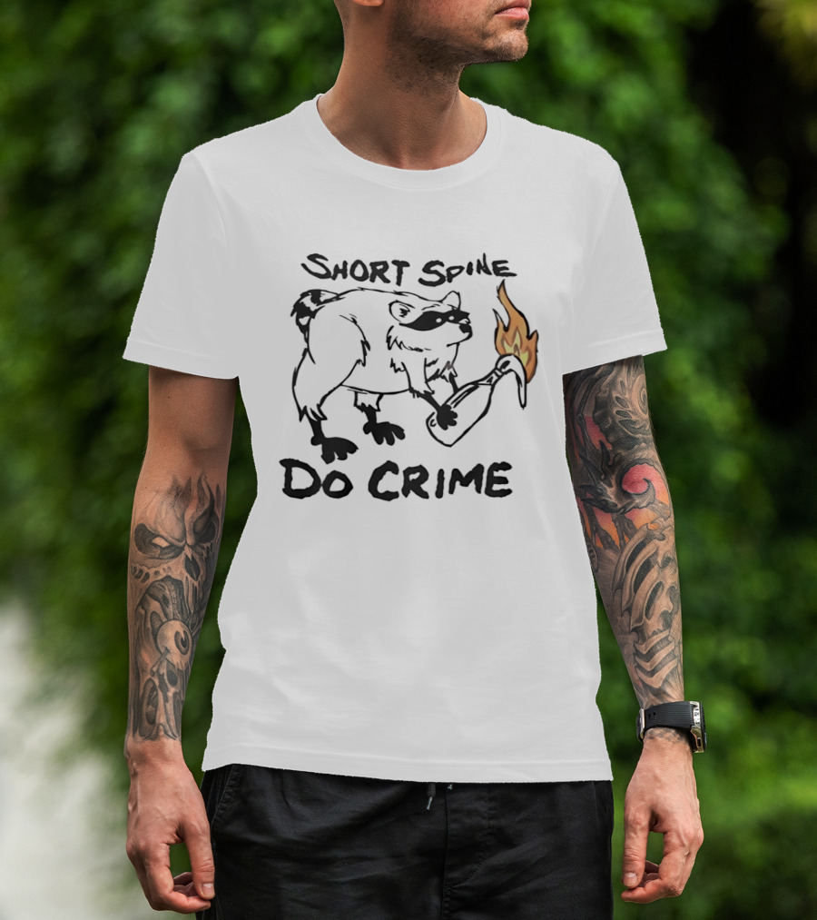 Short Spine Do Crime Jimothy Flame Bear T-Shirt