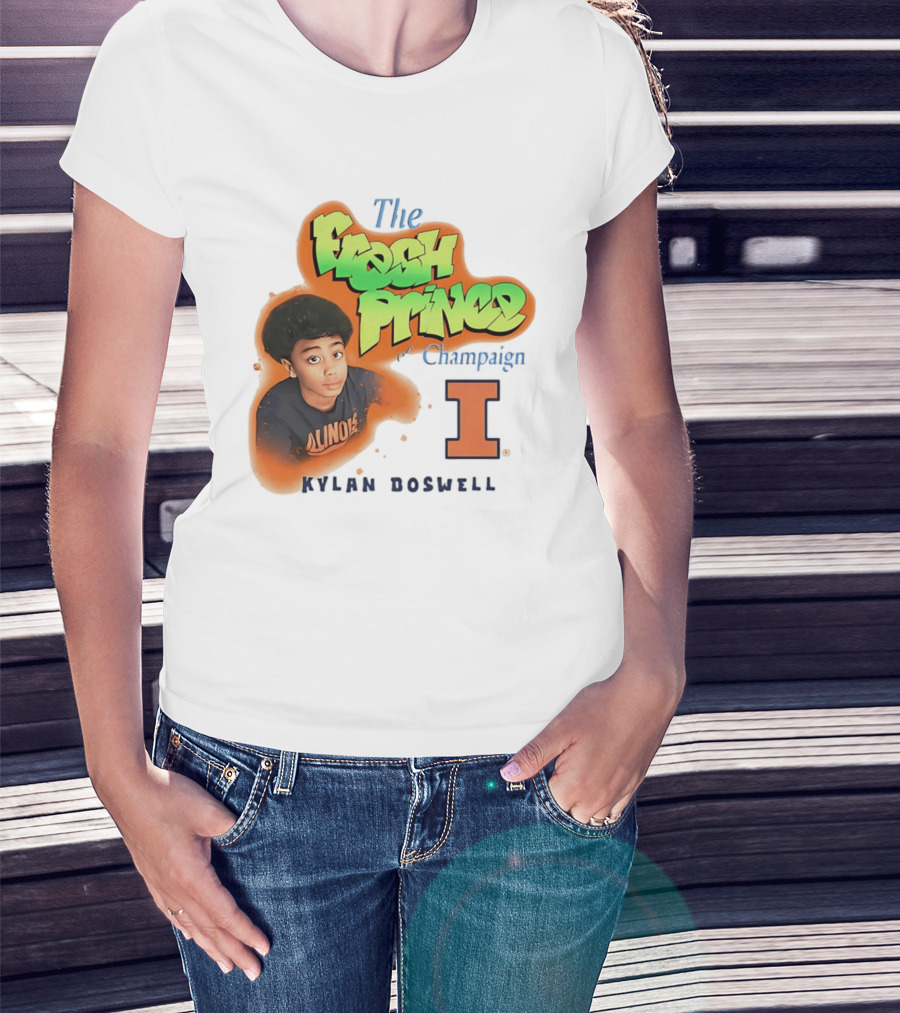 Kylan Boswell Illinois Fighting Illini The Fresh Prince Of Champaign T-Shirt