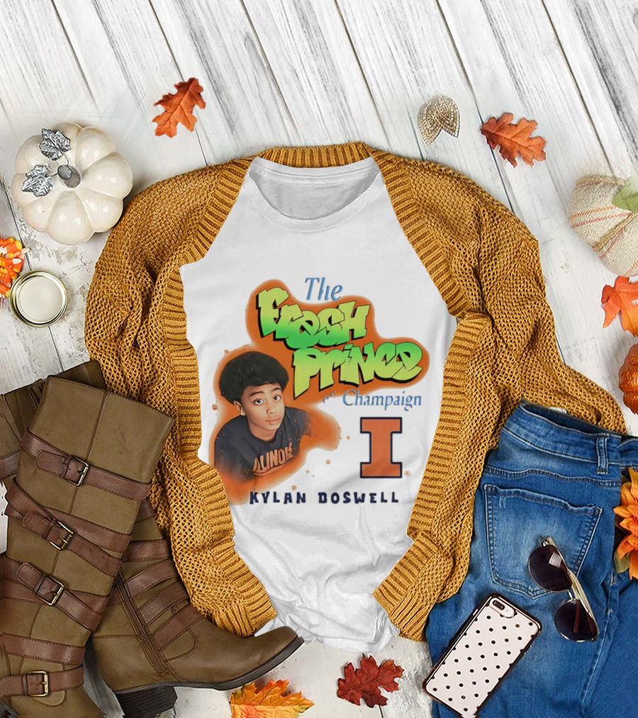 Kylan Boswell Illinois Fighting Illini The Fresh Prince Of Champaign T-Shirt