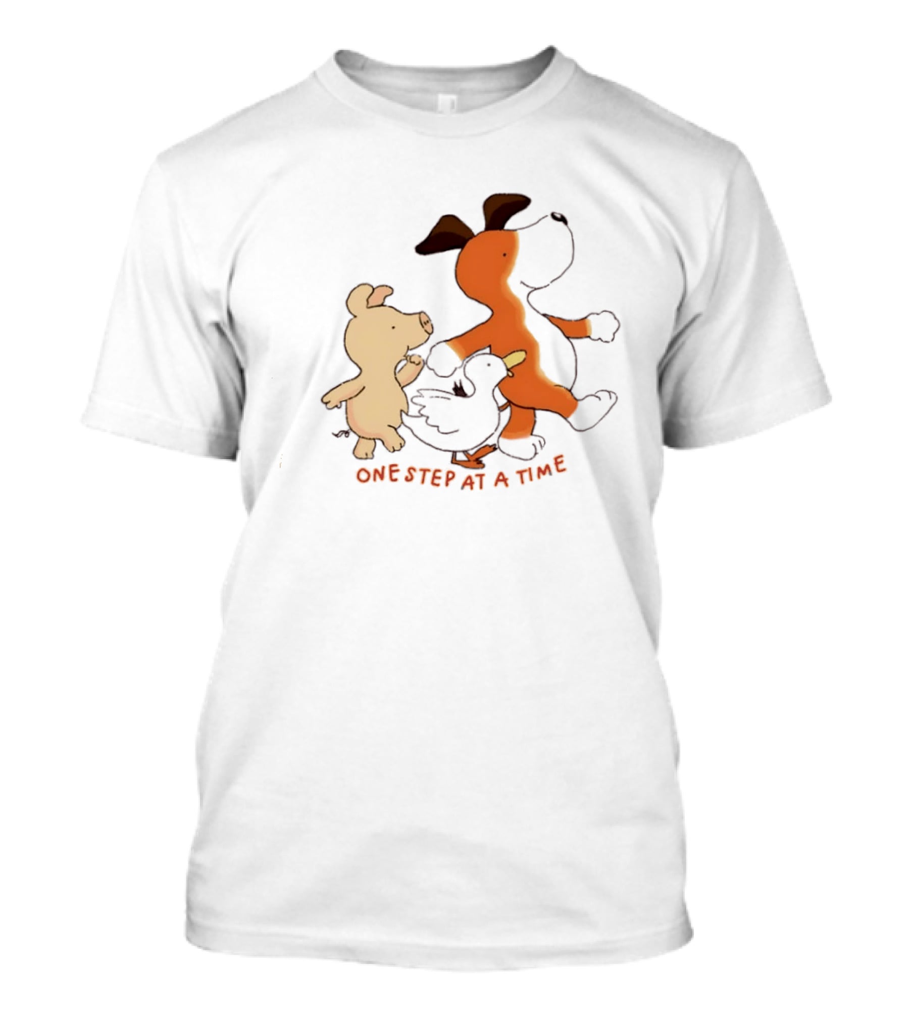 Dog Pig And Duck One Step At A Time T-Shirt