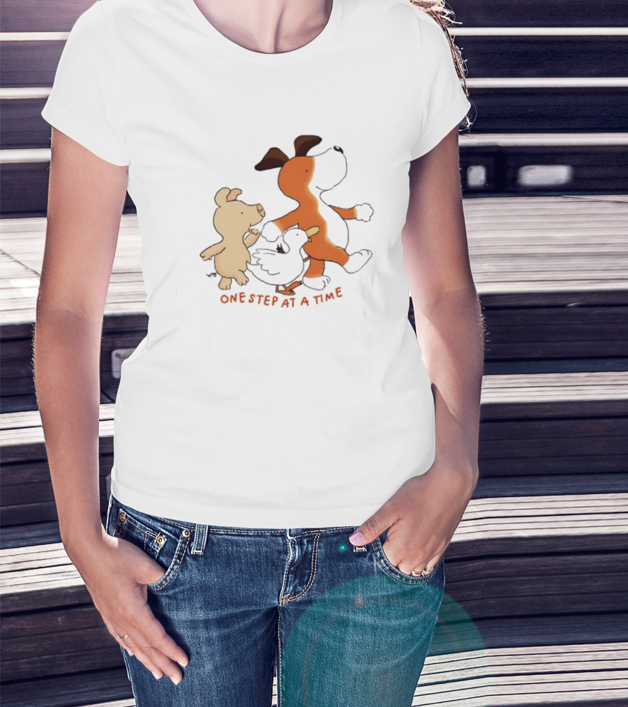 Dog Pig And Duck One Step At A Time T-Shirt