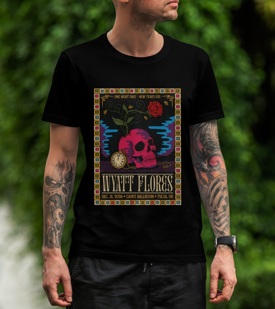Wyatt Flores New Year's Eve Concert 2026 Cain's Ballroom Tulsa OK T-Shirt